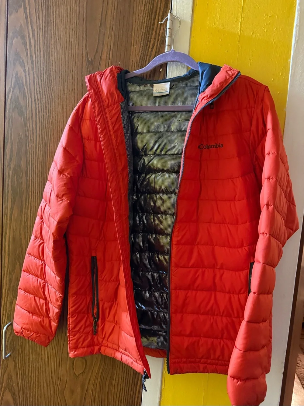 Columbia Kids Bright Red Hooded Puffer Jacket